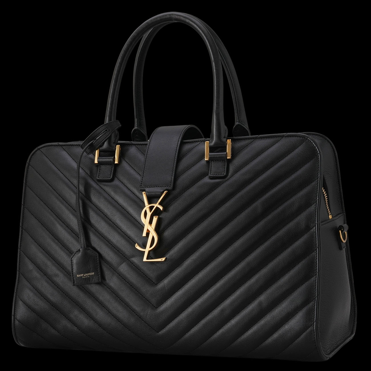 YVES SAINT LAURENT(USED)생로랑 357396 쉐브론 토트백